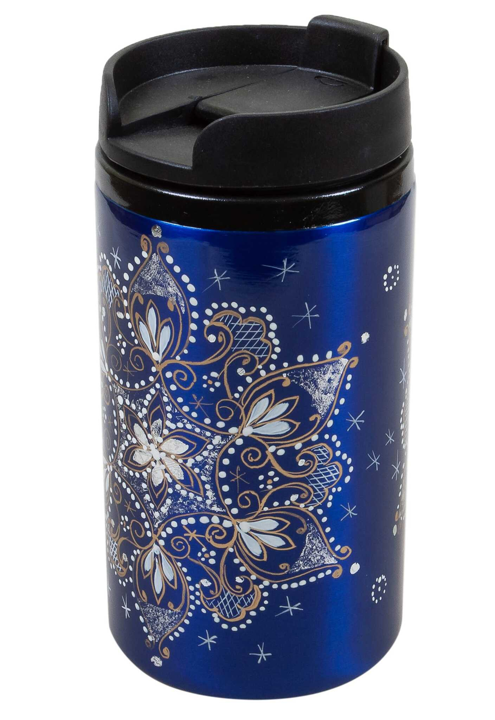 Термостакан с ручной росписью Жостово