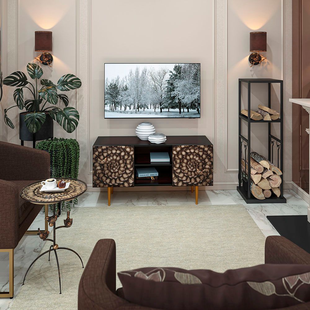 Тумба под ТВ Терра 117см Стайл Каштан