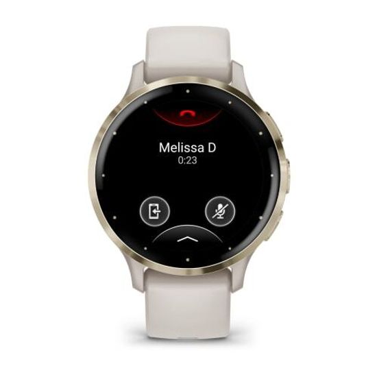 Умные часы Garmin Venu 3S цвета слоновой кости с золотистым безелем