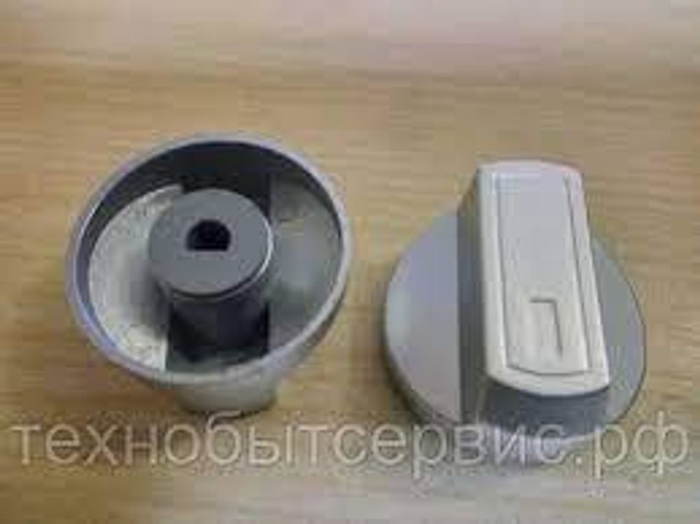 Ручка переключения плиты серебро