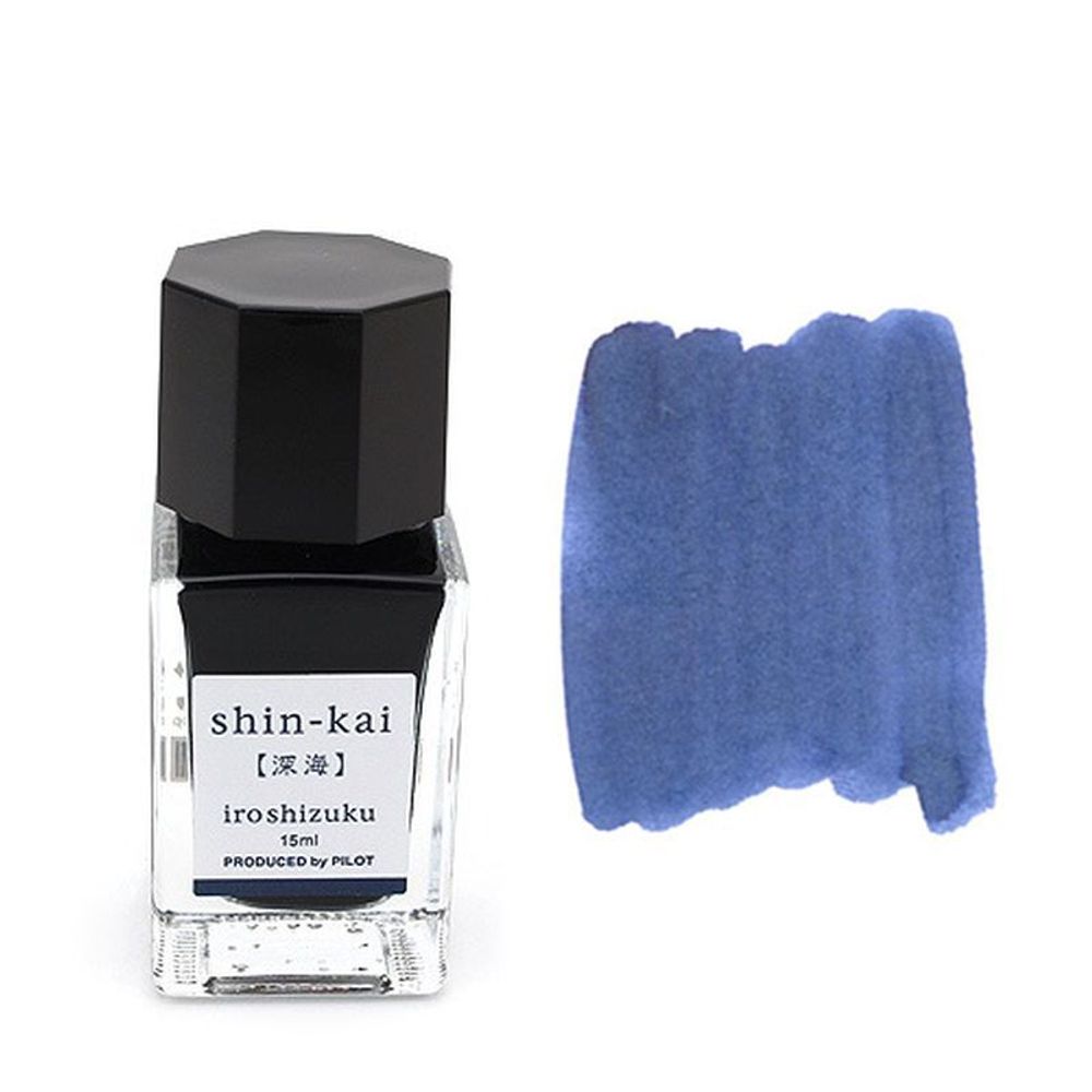 Чернила для перьевых ручек Pilot Iroshizuku Shin-kai темно-синие (INK-15-SNK)