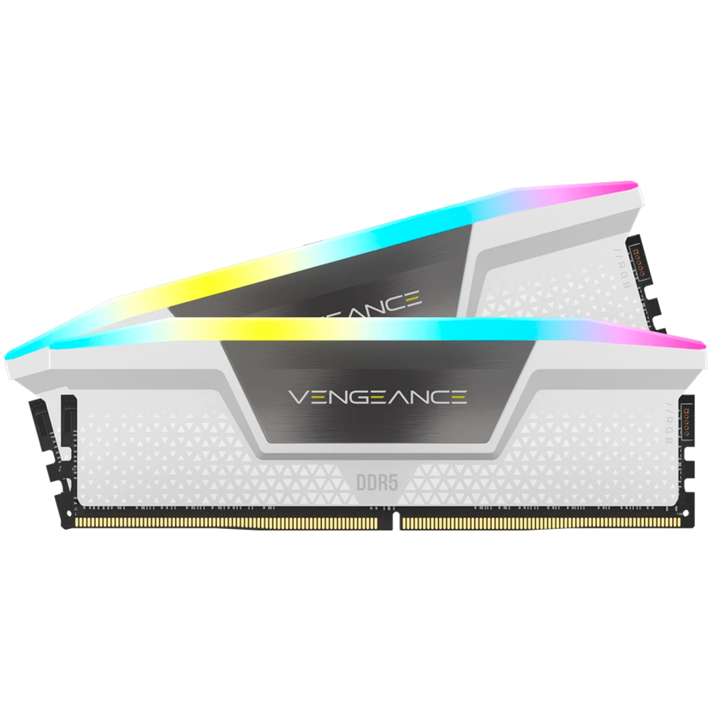 CORSAIR VENGEANCE RGB DDR5 32GB (2 x 16GB) DDR5 6000 CL36-44-44-96 1.40V Intel XMP & AMD EXPO - White