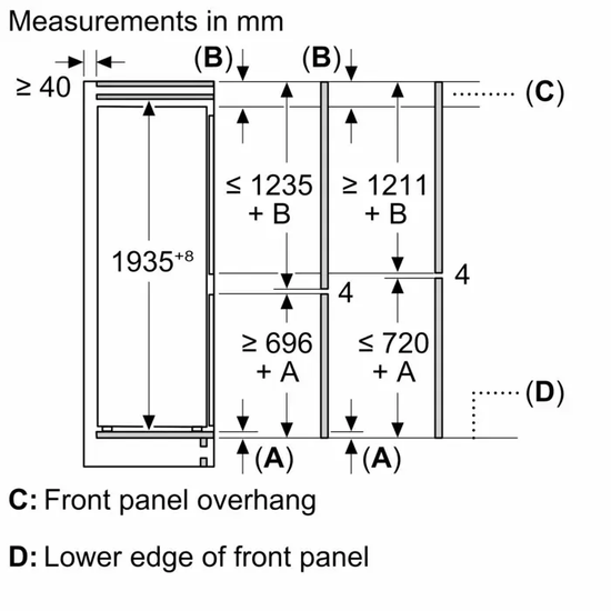 Встраиваемый холодильник BOSCH KBN96ADD0