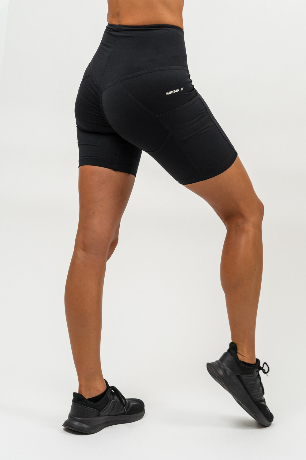 Велосипедки  HIGH WAISTED BIKER SHORTS ELITE 467 Черные