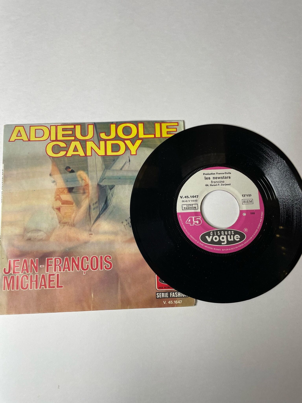 Винтажная виниловая пластинка LP Jean Francois Michael / Les Newstars (France 1969) 7 дюймов
