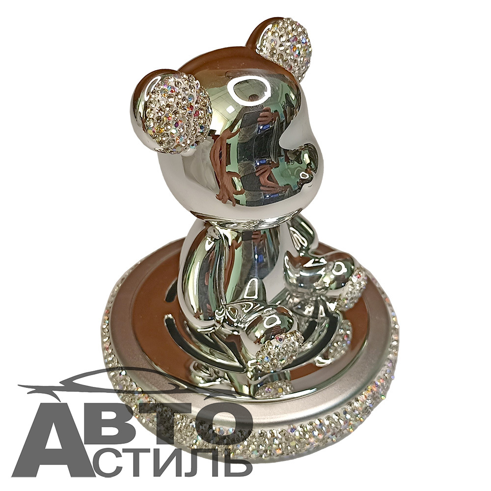 Ароматизатор-игрушка -на торпеду- Мишка - YC-14SL серебро