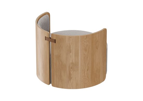 Кресло крутящееся Lagom 800 (капучино твид, натуральный дуб)