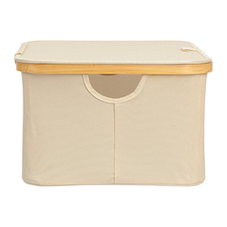 Корзина для белья 40x33x20см Smart Solutions Neat Low молочная