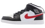 Middle-aged children's Jordan Air Jordan 1 comfortable and versatile non-slip shock absorption middle-help children's basketball shoes black and white