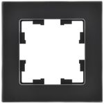 BRITE Рамка 1-местная РУ-1-2-Бр стекло черный матовый IEK