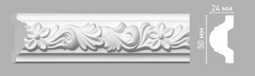 Молдинг с рисунком Decomaster 98083 50х24х2400мм