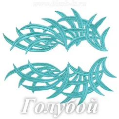 Лейсы кружевные, Голубой (модель A)