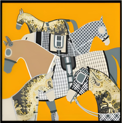 Платок двойной печати 88x88 см AV-HA33802