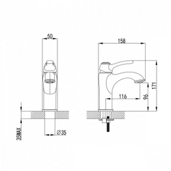 Смеситель для умывальника желтое золото Oldie IDDIS OLDYG00i01