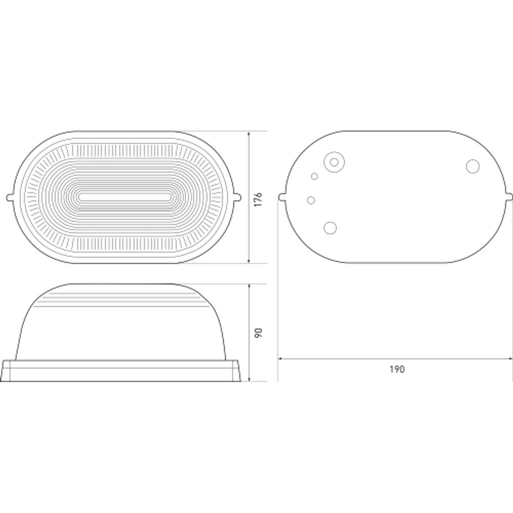 Светильник ЭРА НБП 04-100-001 Акватермо алюминий/стекло IP54 E27 max 100Вт 280х160 овал черный