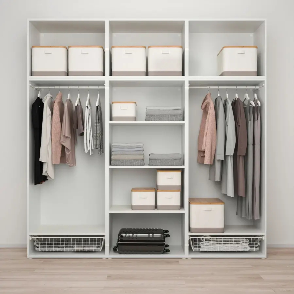 Платяной шкаф - IKEA PLATSA/FONNES  / ПЛАТСА/ФОННЕС ИКЕА, 240x57x251 см, белый
