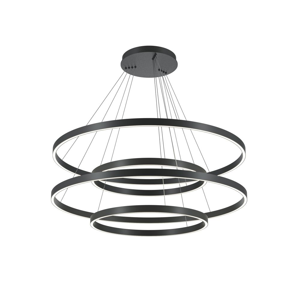 Люстра подвесная светодиодная диммируемая Maytoni Rim MOD058PL-L174BK