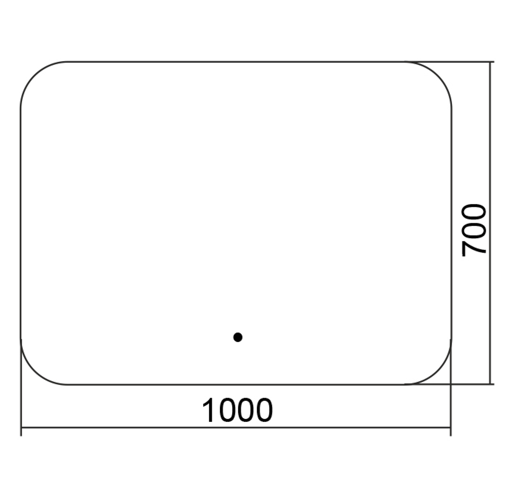 Зеркало Azario Alone Raggio 100 см CS00078966 с подсветкой