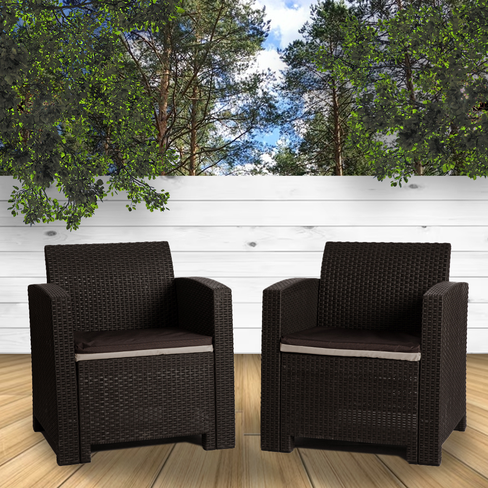 Комплект кресел под ротанг Калифорния «California» с подушками на сиденье