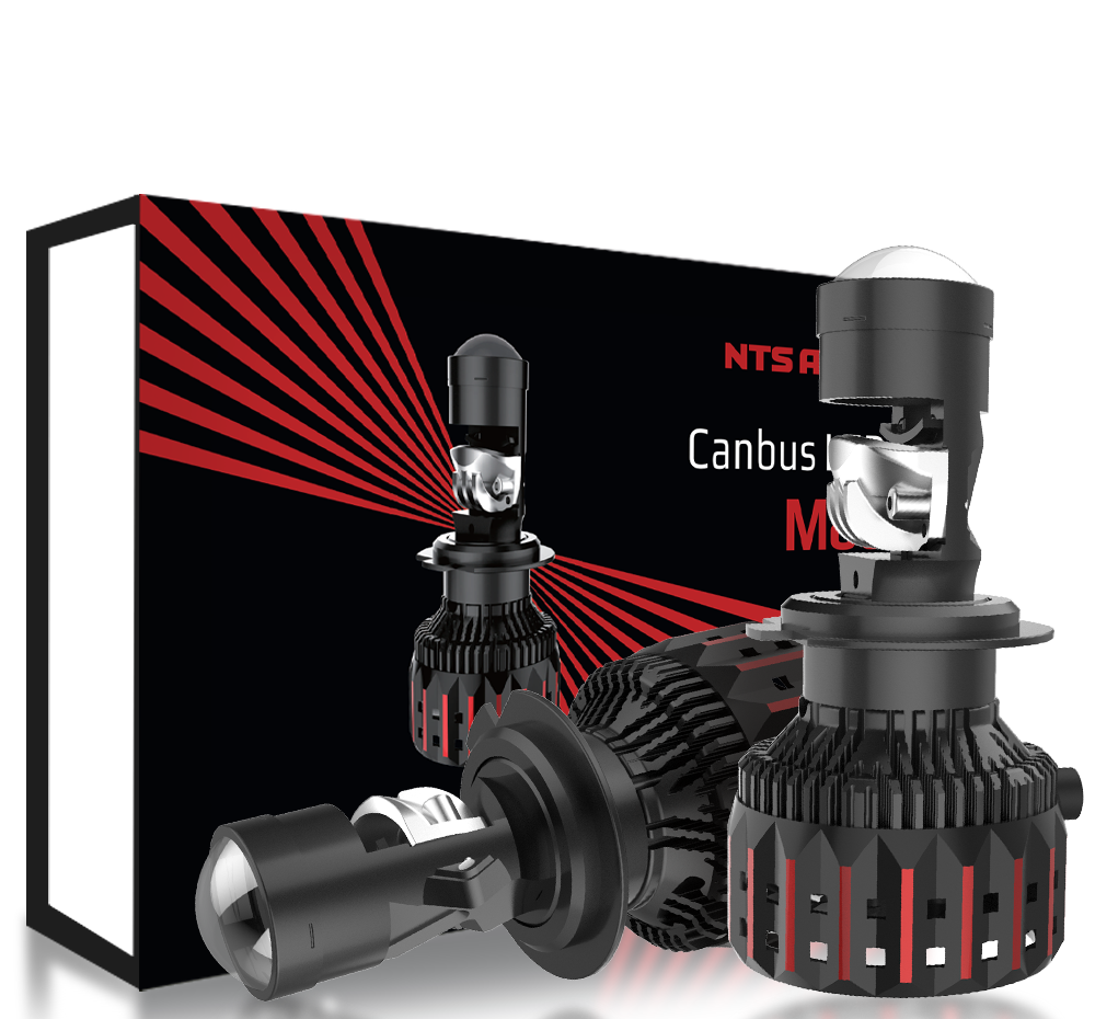 Автолампа LED МИНИ Н 7 к-т (вентилятор) NTS M80 LENS 90W 6300K 5000LM 12-24V (M80-H7-90W)