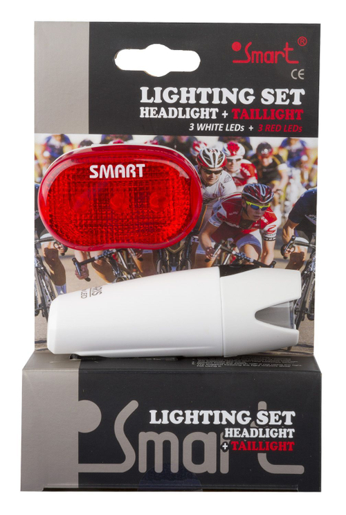 Фара с фонарём SMART 5 диодов NICHIA/2ф. с линзами + 3 диода/3ф красный до 600 м