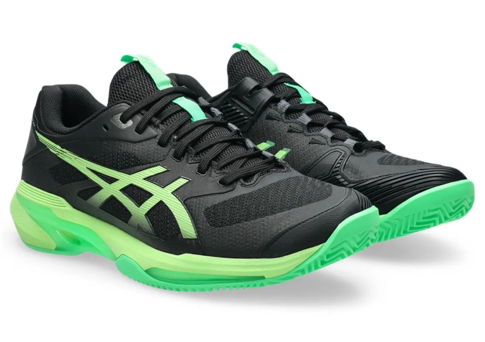 Теннисные кроссовки Asics Solution Speed FF 4 Clay - black/illuminate green