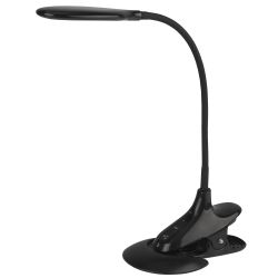 Настольный светильник ЭРА NLED-454-9W-BK светодиодный на прищепке со съемной вставкой-основанием черный | Светодиодные настольные лампы