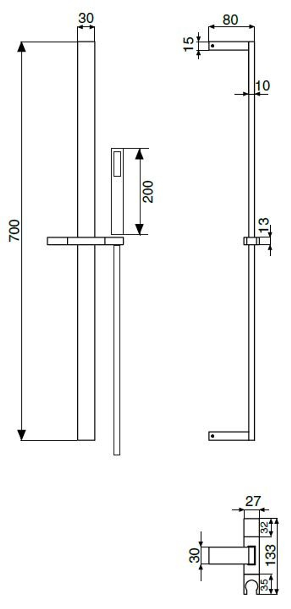Душевой гарнитур Cezares CZR-L-SD-NOP