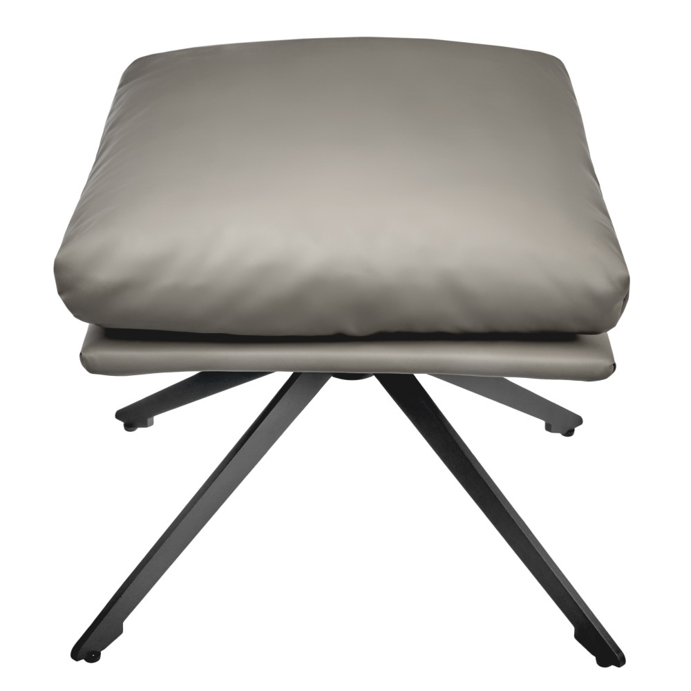 Оттоманка HUG светло-серый, экокожа