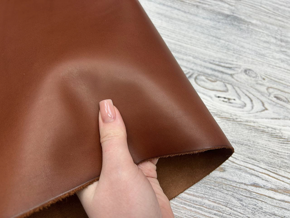 Фактура натуральной кожи Etrusco Matt Cognac (1,5-1,7 мм)