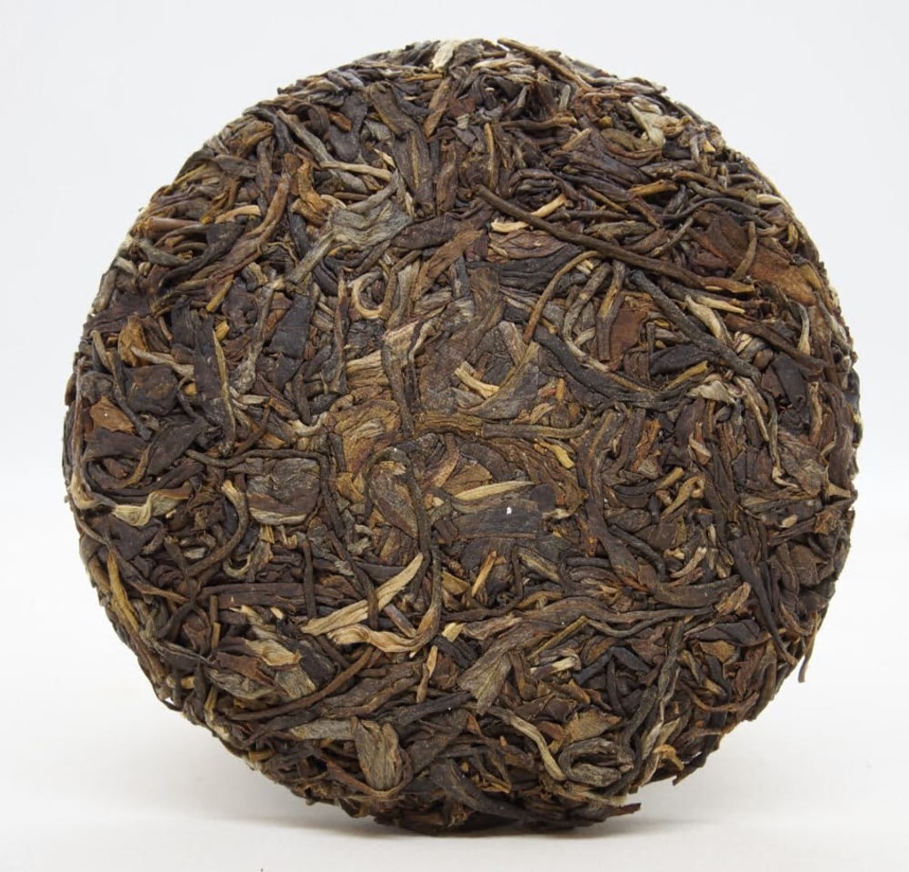 59282 Чай прессованный зеленый Пуэр Шэн "Сэнчжун, Биндао", мини бин 100гр