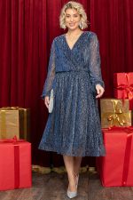 Платье праздничное Млечный путь (сине-серебряное) П14647-5М LT Collection