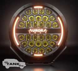 Фара AURORA ALO-P-R-9-C31D1-AW 9" 150W c подсветкой корпуса (ДХО) Янтарный + Белый 1 шт.