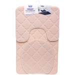 Набор для ванной и туалета 3 пр. «Tami» ( 2 коврика 50*80+50*40, 1 чехол на крышку унитаза)бежевый