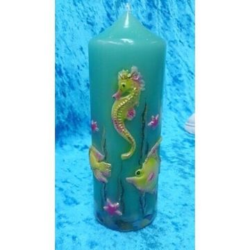 Свеча "Аквариум", 15,5*6