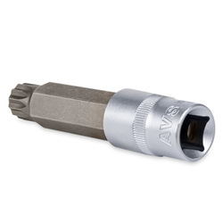 Головка со вставкой 1/2" SPLINE (M16, L-100 мм) с отверстием AVS BS12M16HL