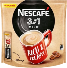 Растворимый кофе Nescafe 3 в 1 мягкий, в стиках, 20 шт