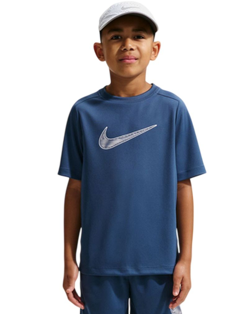 Детская теннисная футболка Nike Boys Dri-FIT Multi Short Sleeve - mystic navy/white