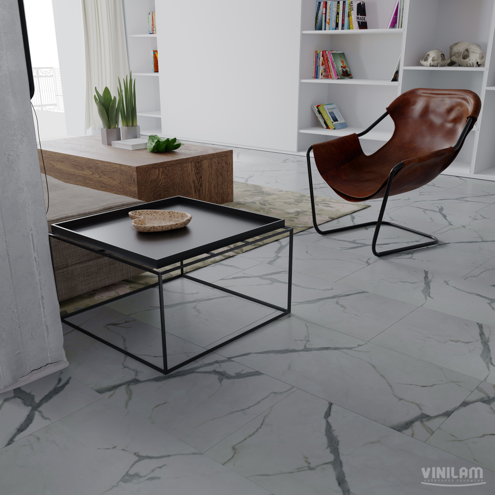 Виниловый ламинат Vinilam Ceramo 87999 Греческий Мрамор
