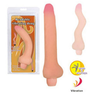 Гнущийся вибратор с машонкой