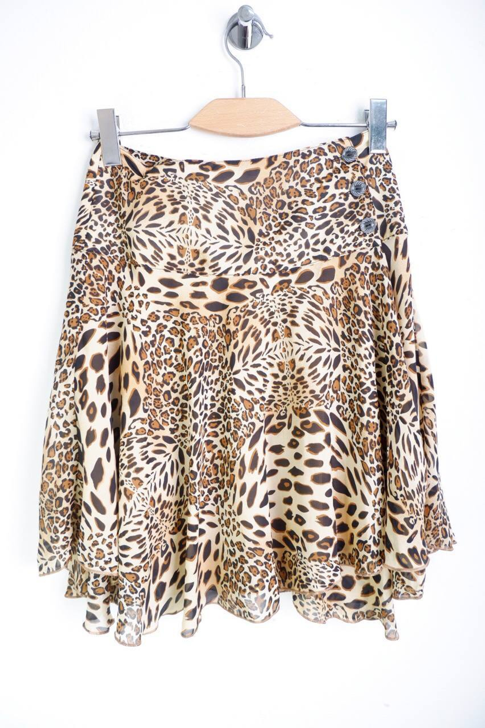 Юбка с анималистическим принтом, визуально 46 размер