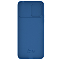 Чехол синего цвета с защитной шторкой для задней камеры от Nillkin для Xiaomi Redmi 12 4G, Note 12R 5G и Poco M6 Pro 5G, серия CamShield Case