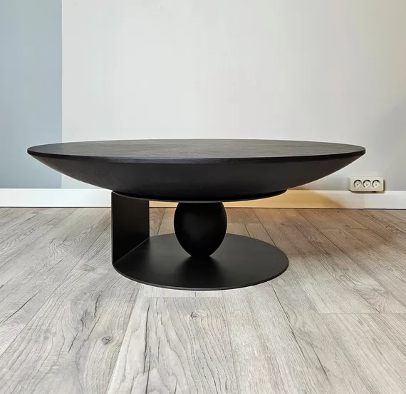 Столик журнальный 8025, Ø90 см, темно-коричневый