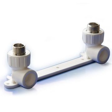 Водорозетка двойная Политэк 20x1/2" НР с наружной резьбой полипропиленовая