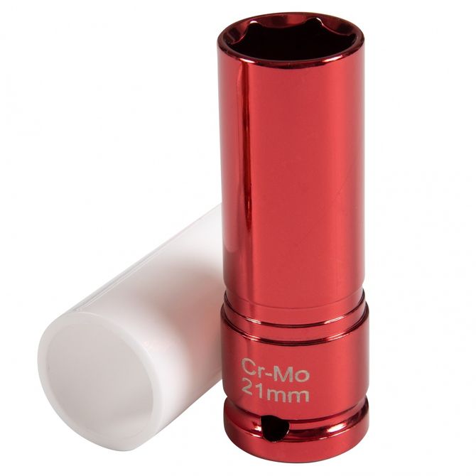 AFFIX (AF00645121) Головка торцевая ударная глубокая 1/2", 21 мм, тонкостенная, пластиковая защита