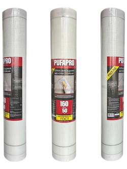 Сетка фасадная PUFAPRO 4х4 мм, 1х50 м, 160 г/м2, белая, ГОСТ 775009