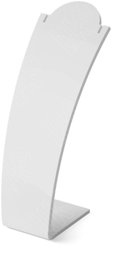 Бюст для колье/изогнутый/2 прорези/Н-140 мм./ПЭТ карман