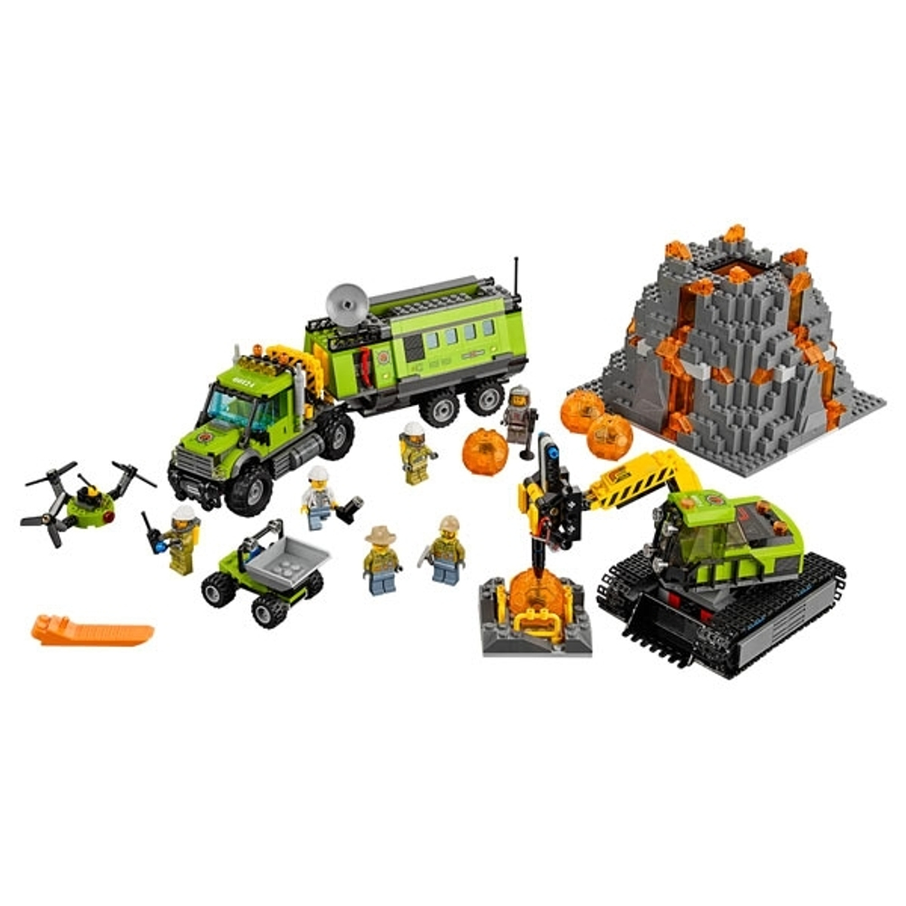 LEGO City: База исследователей вулканов 60124 — Volcano Explorers Volcano Exploration Base — Лего Сити Город