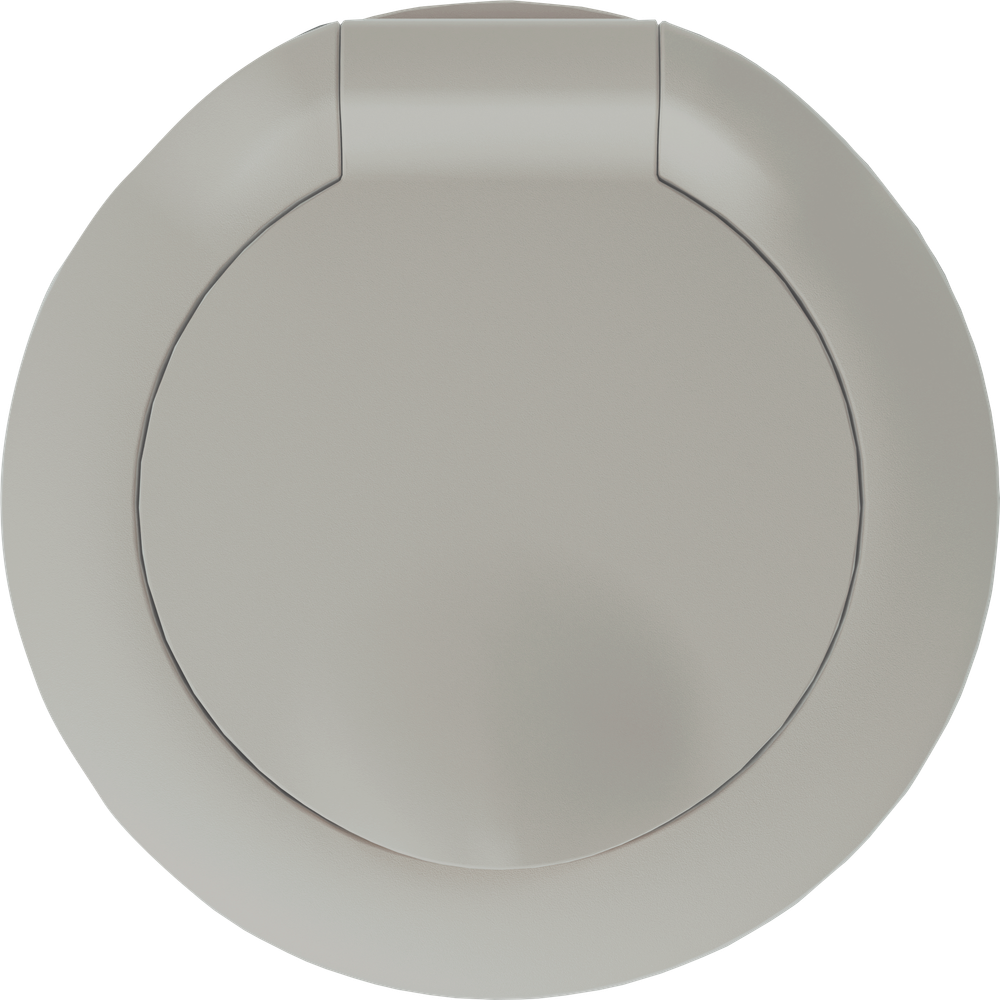 Накладка для розетки Schuko с заземлением,  с крышкой,  16A 250 В~,  матовый кашемир,  серия D16