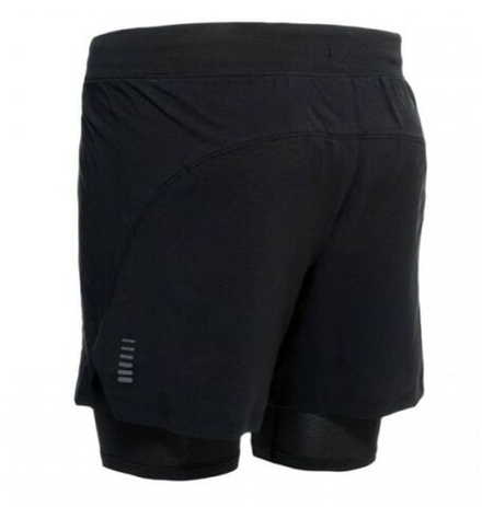 Теннисные шорты Under Armour Men's UA Iso-Chill Run 2-in-1 Shorts - black/reflective